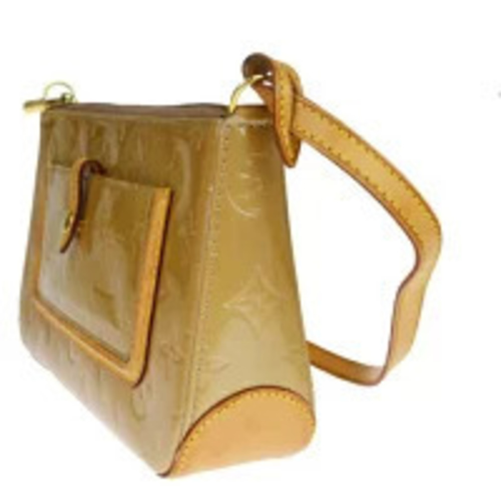 Louis Vuitton Bag Noisette Shoulder Vernis Square Monogram Enamel Mallory Brown